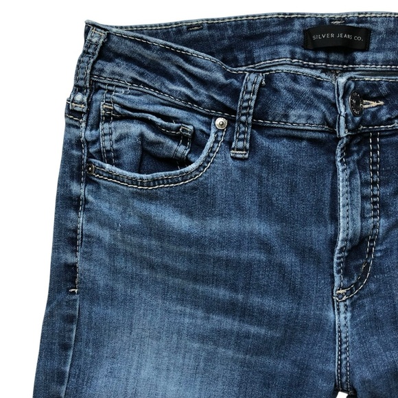 Silver Jeans Avery Slim Boot Size 32  Medium Wash - Picture 4 of 15